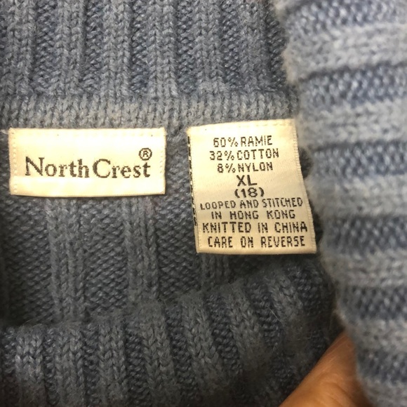 Dusty blue longsleeve turtleneck sweater - Picture 4 of 5